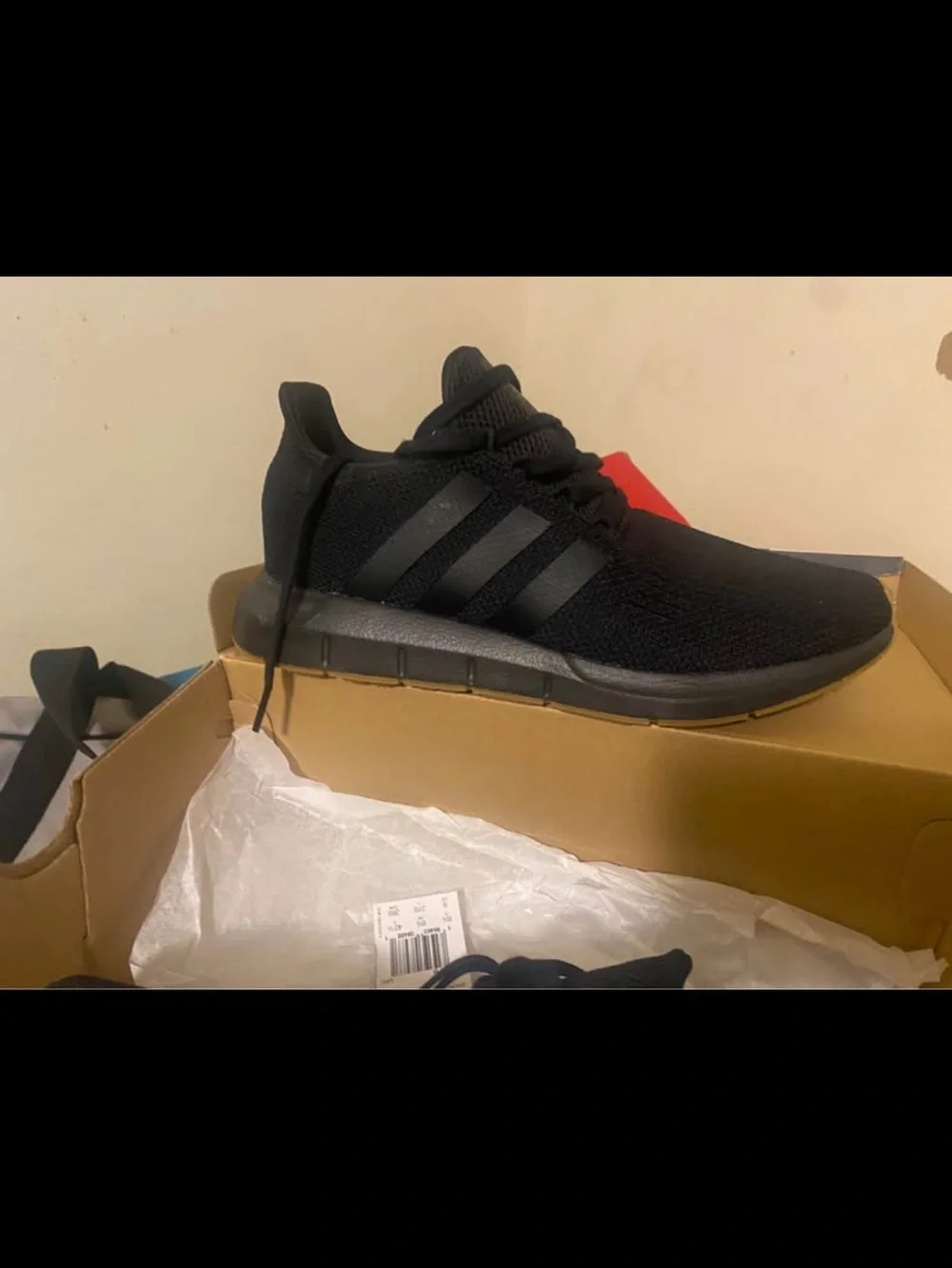 adidas Men's Black Knit Athletic Sneakers
